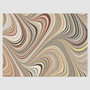 Chocolate Swirl Marble Agate Gift Wrap Tissue Paper