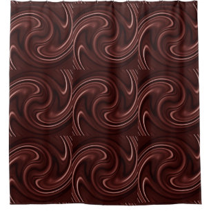 Chocolate Swirl Shower Curtain