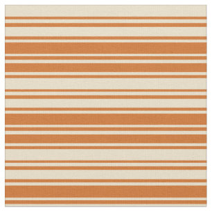 Chocolate & Tan Coloured Pattern of Stripes Fabric