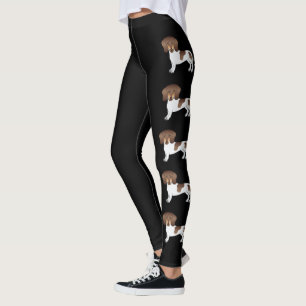 Chocolate & Tan Pied Short Hair Dachshund Dogs Leggings