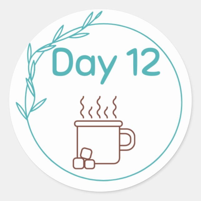 Chocolate Tasting Kit Day 12 Classic Round Sticker (Front)