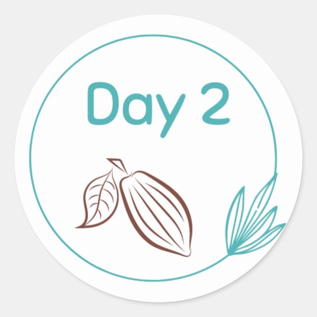 Chocolate Tasting Kit Day 2 Classic Round Sticker (Front)