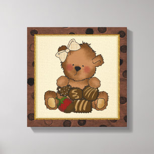 Chocolate Teddy Bear canvas Print