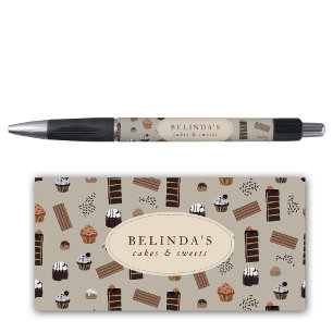 Chocolate Theme Bakery Chef Custom Name Pen