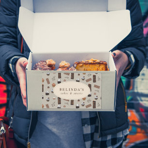 Chocolate Theme Bakery Chef Custom Name Shop Sticker