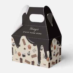 Chocolate Theme Pattern Party  Favor Box
