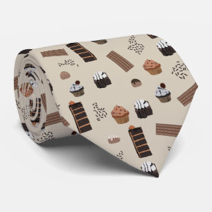 Chocolate Theme Pattern Tie