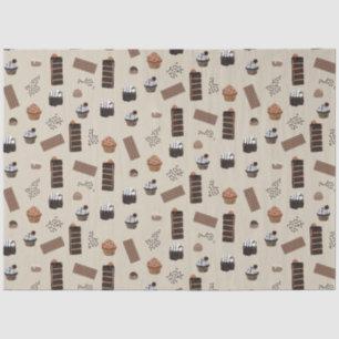 Chocolate Theme Pattern Tissue Paper