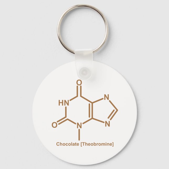 Chocolate theobromine keychain (Front)