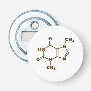 Chocolate Theobromine Molecular Chemical Formula Bottle Opener