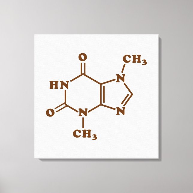 Chocolate Theobromine Molecular Chemical Formula Canvas Print (Front)