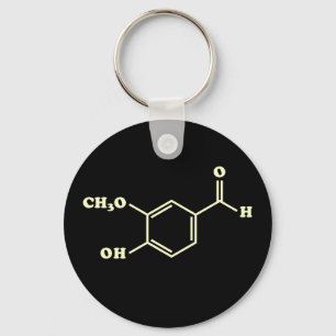 Chocolate Theobromine Molecular Chemical Formula Keychain