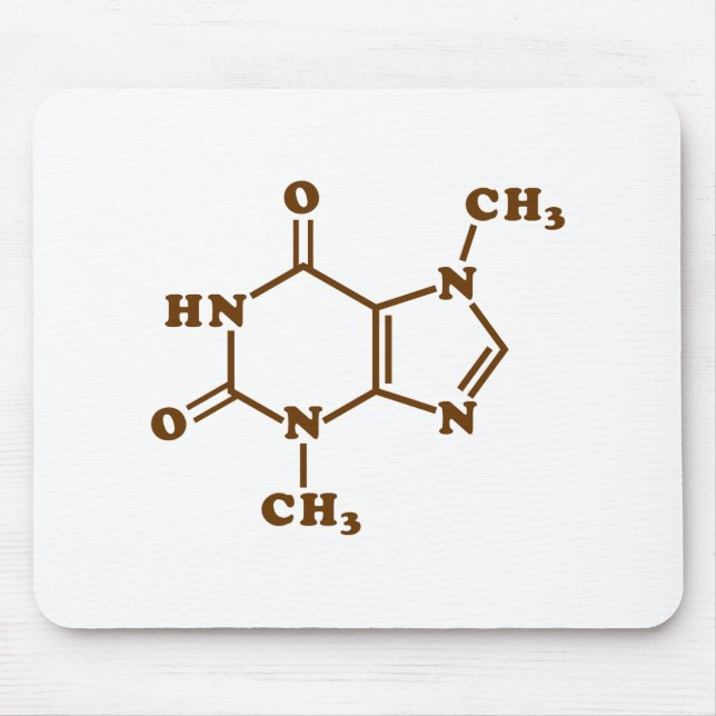 Chocolate Theobromine Molecular Chemical Formula Mouse Pad (Front)