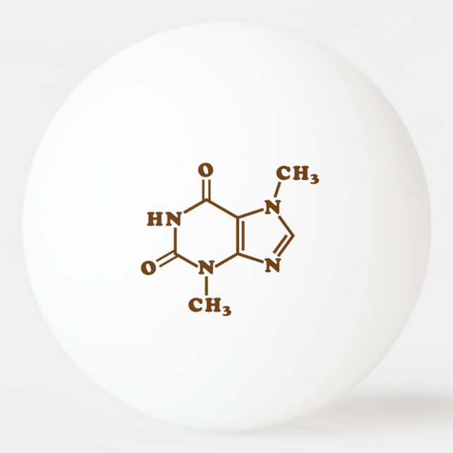 Chocolate Theobromine Molecular Chemical Formula Ping Pong Ball (Front)