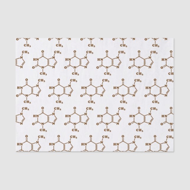 Chocolate Theobromine Molecular Chemical Formula Tissue Paper (Front)