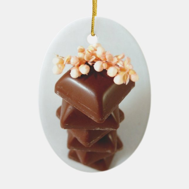 Chocolate Tower Christmas Ornament (Front)