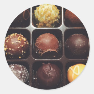 Chocolate Truffle Photo Classic Round Sticker