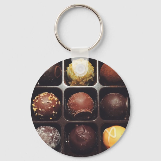 Chocolate Truffle Photo Keychain (Front)