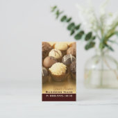 Chocolate Truffles Business Cards (Standing Front)
