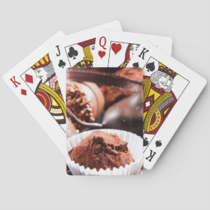 Chocolate truffles playing cards