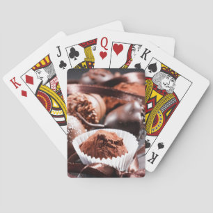 Chocolate truffles playing cards