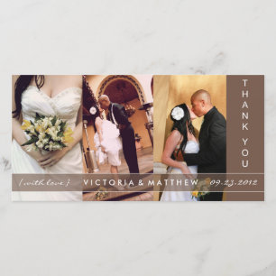 CHOCOLATE UNION   WEDDING THANK YOU CARD