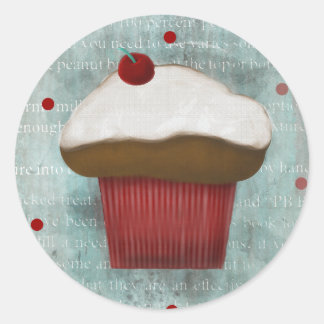 Chocolate vanilla cupcake stickers