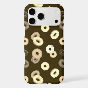 Chocolate vanilla doughnuts elegant pattern brown