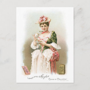 Chocolate ~ Vintage Hot Chocolate Drink Ad Postcard