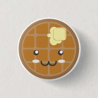 Chocolate Waffle 1 Inch Round Button
