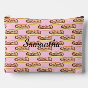 Chocolate Watercolor Eclairs Doughnuts Accessory Pouch