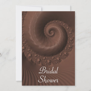 Chocolate Waves And Swirls Bridal Shower Invitation