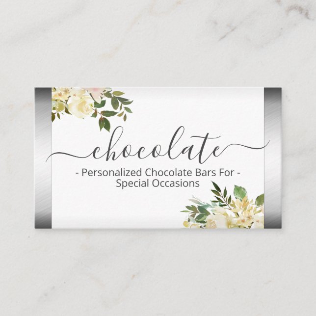 Chocolate Wedding Favor Baby Showers Birthdays Business Card (Front)