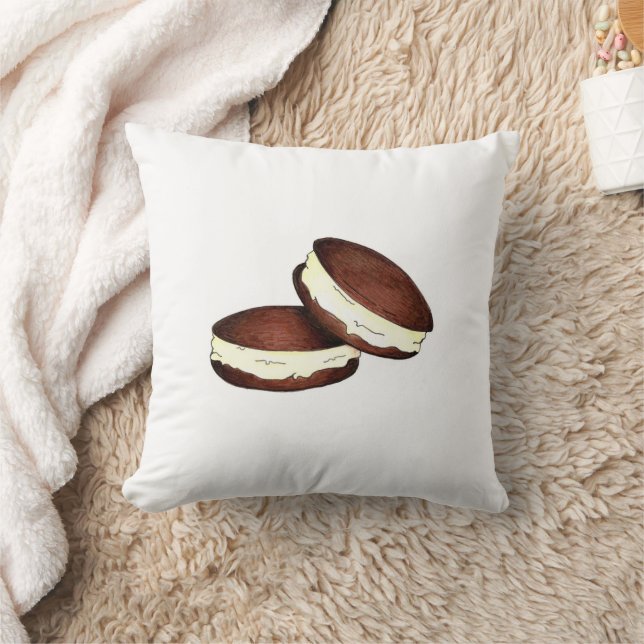 Chocolate Whoopie Pie PA Dutch Dessert Foodie Throw Pillow (Blanket)