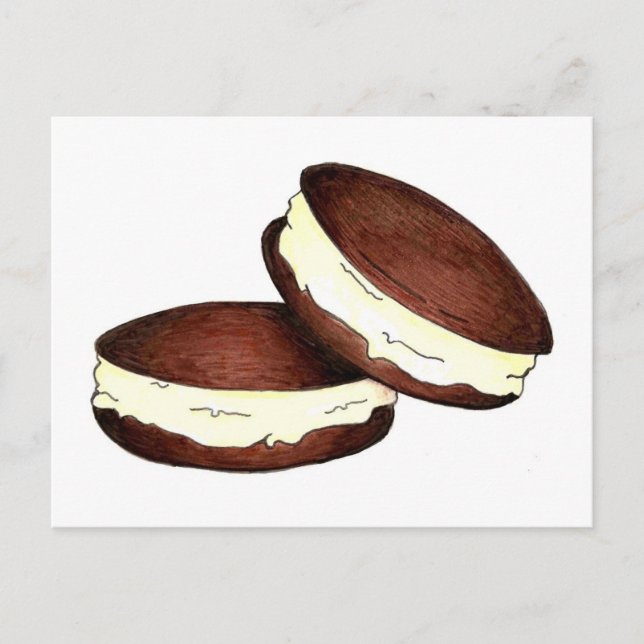 Chocolate Whoopie Pies Pie Maine PA Dutch Foodie Postcard (Front)