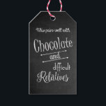 Chocolate & Wine Bottle Wine Tasting Dinner Party Gift Tags<br><div class="desc">Make your gift giving extra fun with these whimsical gift tags!  Designed to coordinate with your party them just another way to make your party special!  Look for other fun ideas all part of the Party Party Party collection.</div>