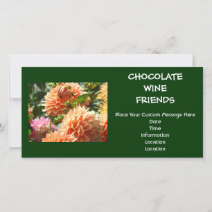 Chocolate Wine Friends Événement Invitations perso