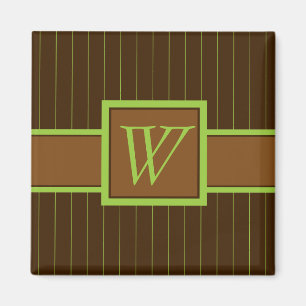 Chocolate with Lime Pinstripes Magnet