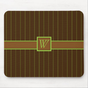 Chocolate with Lime Pinstripes Mousepad