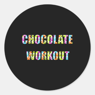 Chocolate Workout Easter Eggs Classic Round Sticker