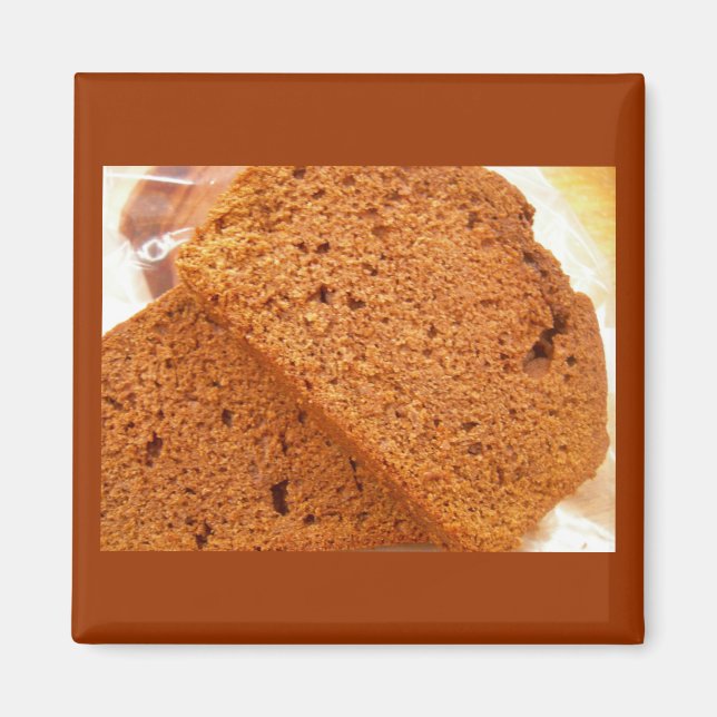 Chocolate zucchini bread magnet (Front)