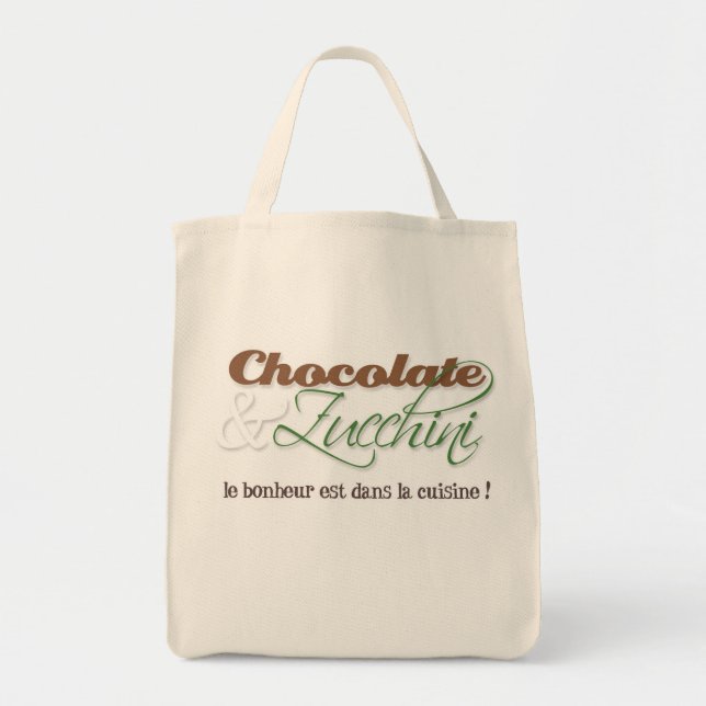 Chocolate & Zucchini Tote Bag (Front)