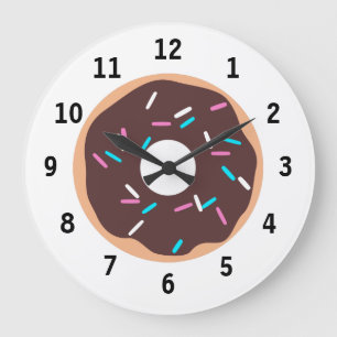 ChocolateDonut Large Clock