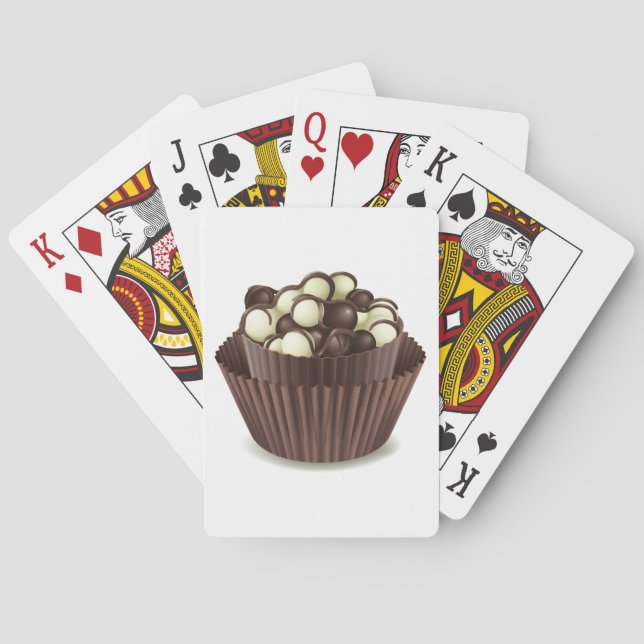 Chocolates in a Chocolate Cup Playing Cards (Back)