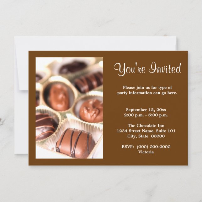 Chocolates Invitations (Front)
