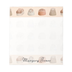 Chocolates Watercolor Custom Notepad
