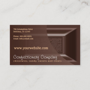 Chocolatier Cartes de visite Creamy Dark Chocolate