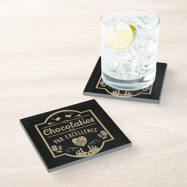 Chocolatier Maker Glass Coaster (Angled)