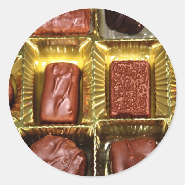 Chocolats de Noël Stickers Carte de fin de année p (Devant)