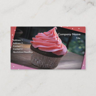 Chocoloate cup cake business card